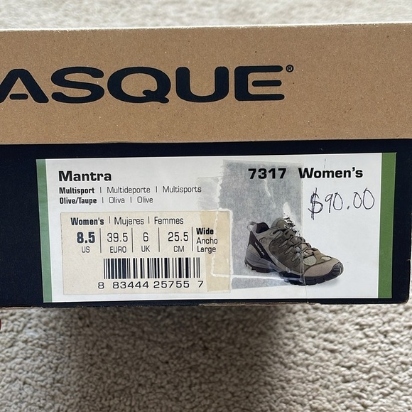 Vasque Mantra Women’s Hiking Shoe 8.5 Olive/Taupe Leather Trail Boot Vibram Sole - Picture 2 of 14